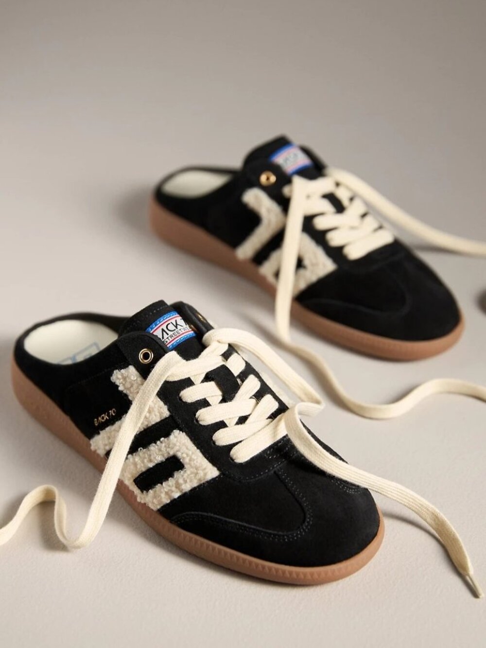 BACK 70 Mule Easter Backless Sneakers - Black - Size 39